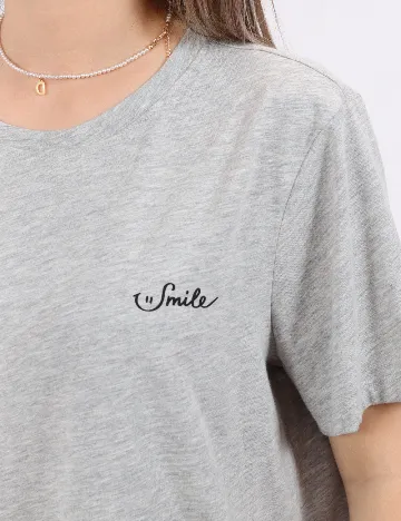 Tricou Pieces, gri