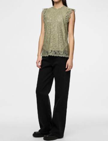 Bluza Pieces, verde