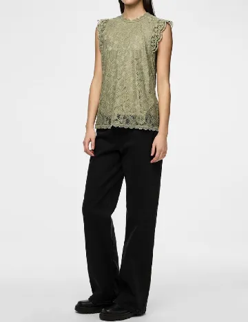 Bluza Pieces, verde