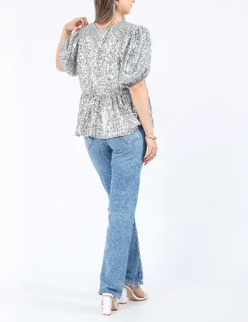 Bluza Pieces, argintiu