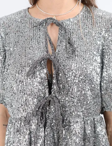 Bluza Pieces, argintiu