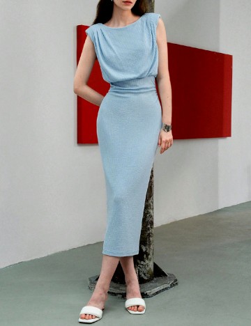 Rochie medie MOTF, albastru