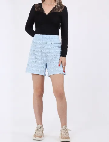Pantaloni scurti Pieces, albastru