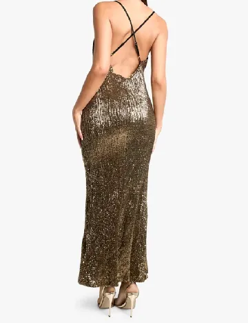 Rochie lunga Boohoo, auriu