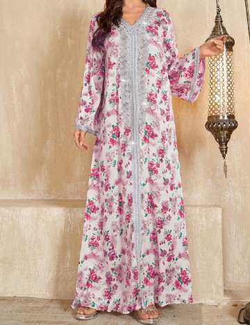 Rochie lunga Toleen, floral print
