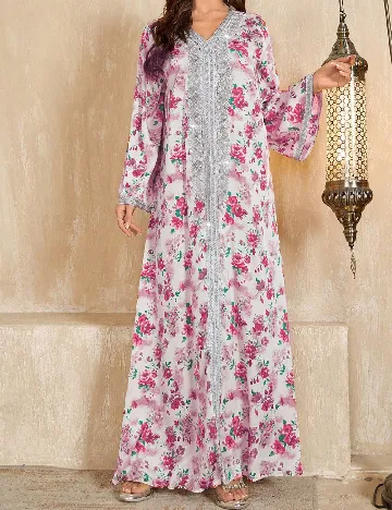 Rochie lunga Toleen, floral print