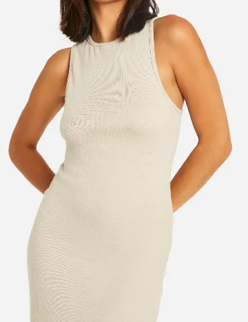 Rochie lunga Boohoo, crem