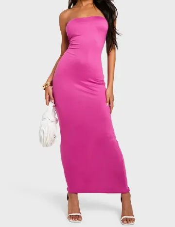 Rochie lunga Boohoo, magenta