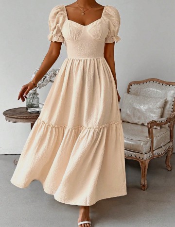 Rochie lunga SHEIN, crem