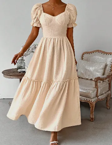 Rochie lunga SHEIN, crem