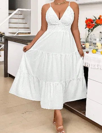 Rochie lunga SHEIN CURVE, alb