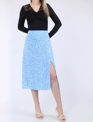 Fusta Vero Moda, albastru Albastru