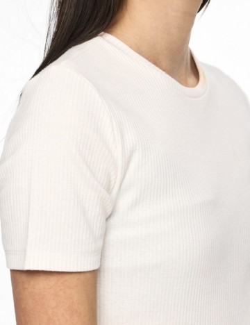 Tricou Pieces, alb