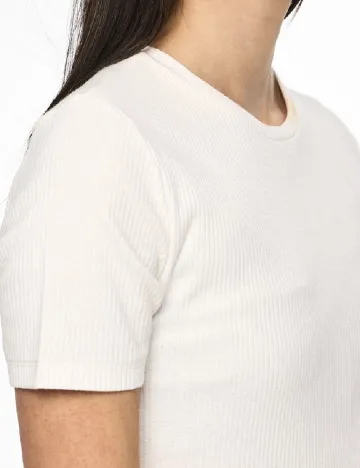 Tricou Pieces, alb
