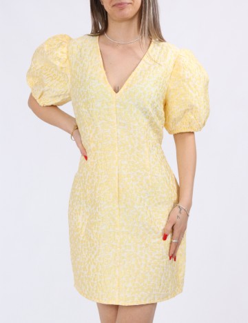Rochie scurta Pieces, galben