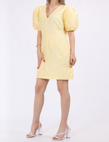 Rochie scurta Pieces, galben