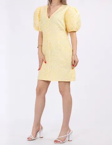 Rochie scurta Pieces, galben