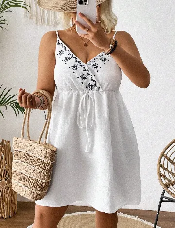 Rochie scurta SHEIN CURVE, alb
