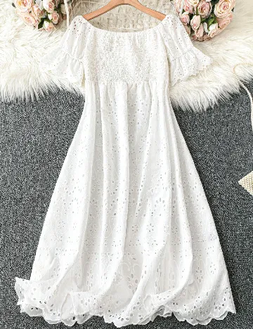 Rochie medie SHEIN CURVE, alb