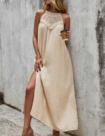 Rochie lunga SHEIN, crem