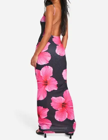 Rochie lunga Boohoo, floral print