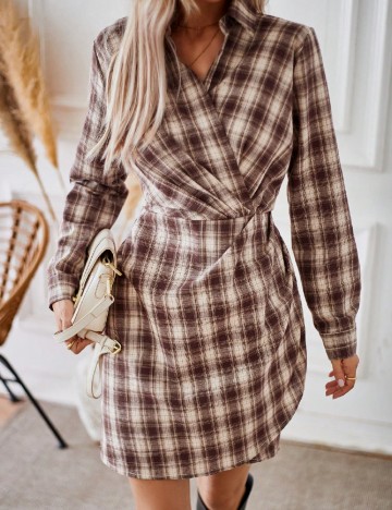 Rochie scurta SHEIN, maro