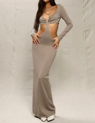 Rochie lunga Musera, gri
