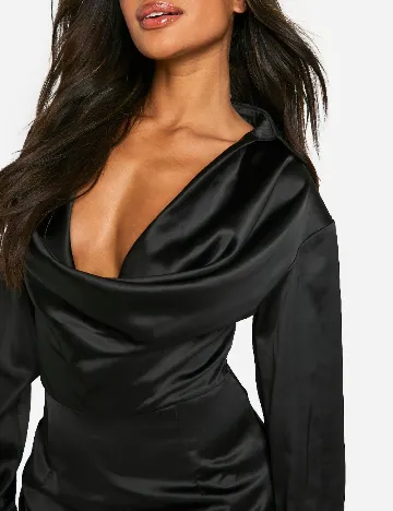 Rochie scurta Boohoo, negru Negru