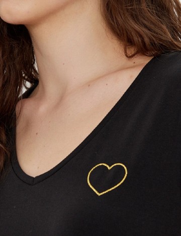 Tricou Pieces, negru