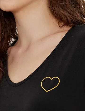 Tricou Pieces, negru