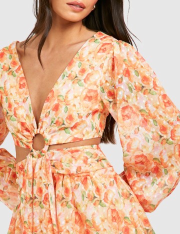 Rochie scurta Boohoo, portocaliu