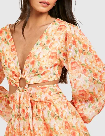 Rochie scurta Boohoo, portocaliu