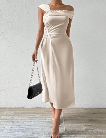 Rochie medie SHEIN, ecru