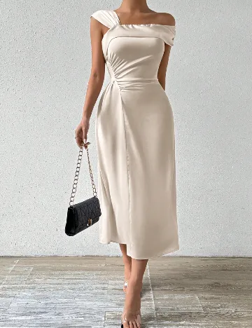 Rochie medie SHEIN, ecru