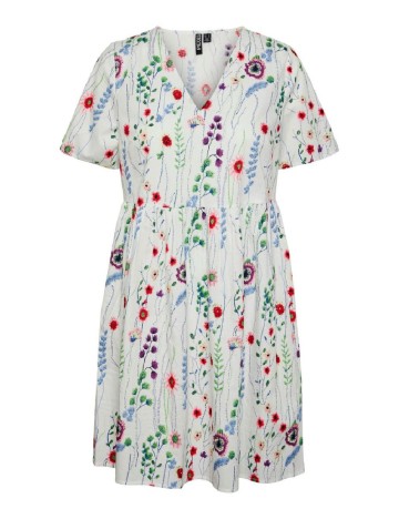 Rochie scurta Pieces, alb