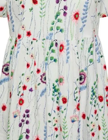 Rochie scurta Pieces, alb