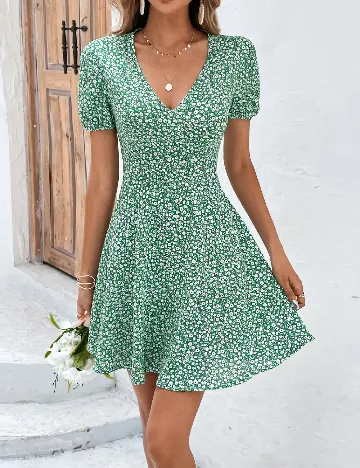Rochie scurta SHEIN, verde