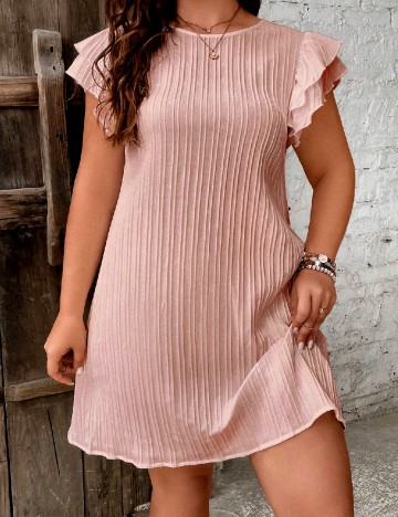 Rochie scurta SHEIN CURVE, roz