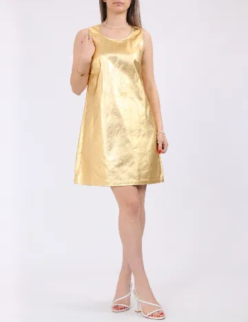 Rochie scurta Pieces, galben