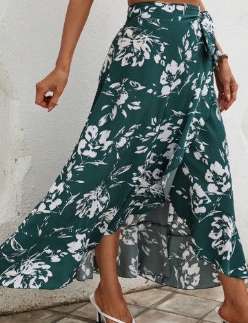 Fusta SHEIN CURVE, verde