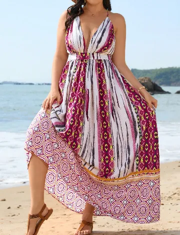Rochie lunga SHEIN CURVE, mix culori