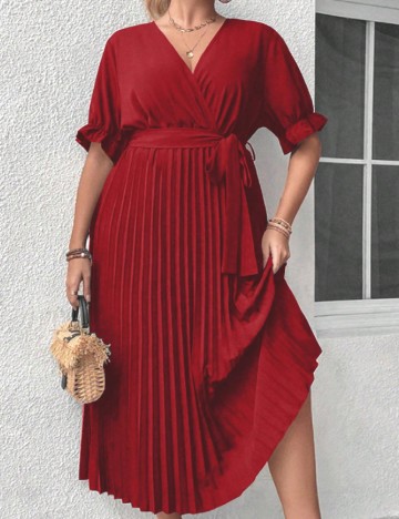 Rochie medie SHEIN CURVE, rosu
