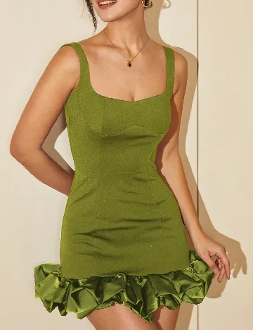Rochie scurta SHEIN, verde