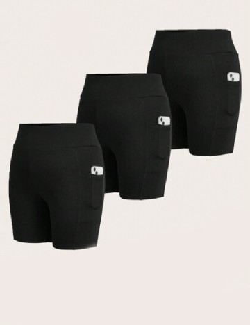 Set Pantaloni scurti SHEIN CURVE, negru