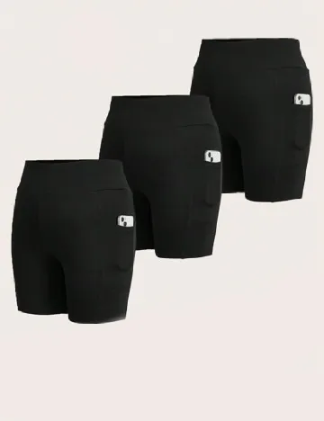 Set Pantaloni scurti SHEIN CURVE, negru