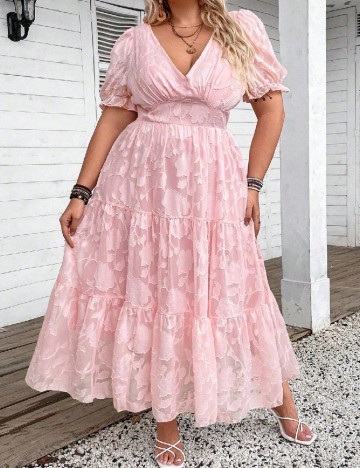 Rochie lunga SHEIN CURVE, roz