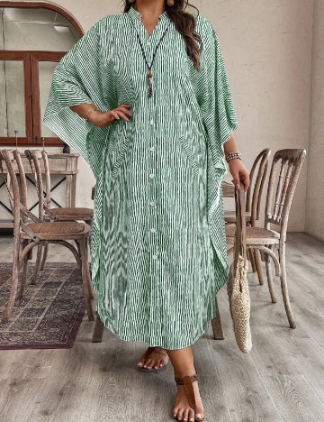 Rochie lunga SHEIN CURVE, verde