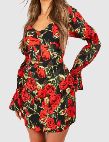 Rochie scurta Boohoo, floral print