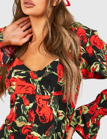Rochie scurta Boohoo, floral print