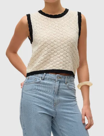 Top Vero Moda, ecru